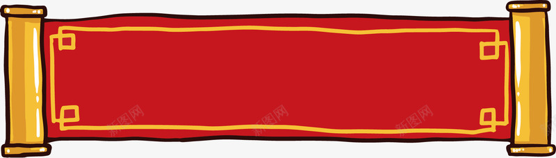 红色卡通对联横幅矢量图ai免抠素材_88icon https://88icon.com 卡通横幅 喜庆 对联框 对联模板 横幅 矢量图 红色 装饰 金色
