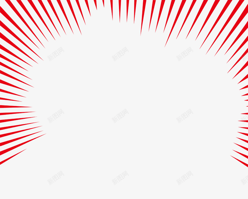 红色线条装饰图案png免抠素材_88icon https://88icon.com 放射性线条 红色线条