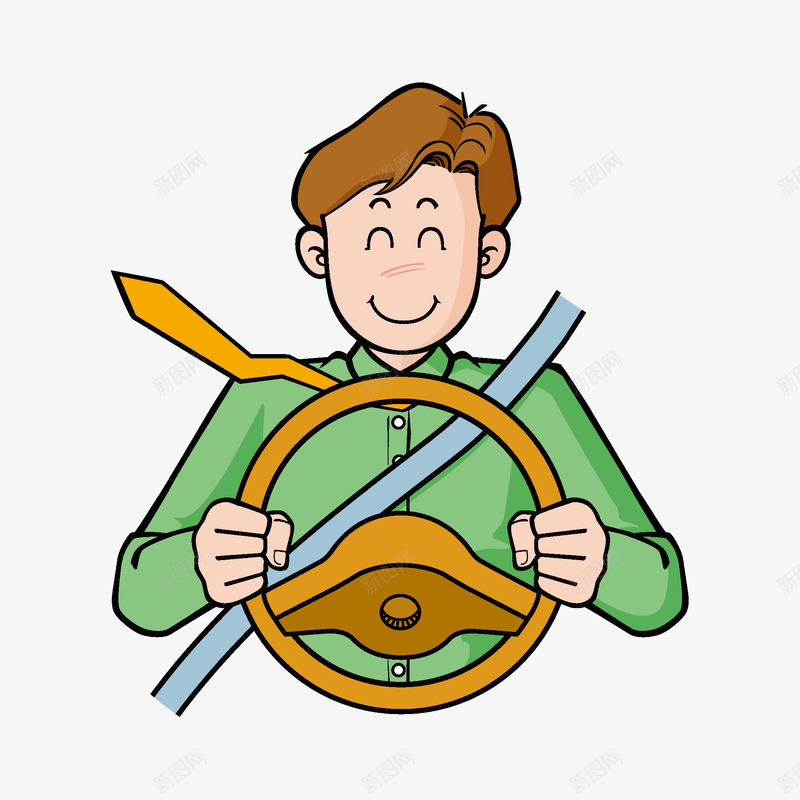 拿方向盘的男人png免抠素材_88icon https://88icon.com 卡通 开车 微笑 手绘 拿方向盘的男人 水彩 男人
