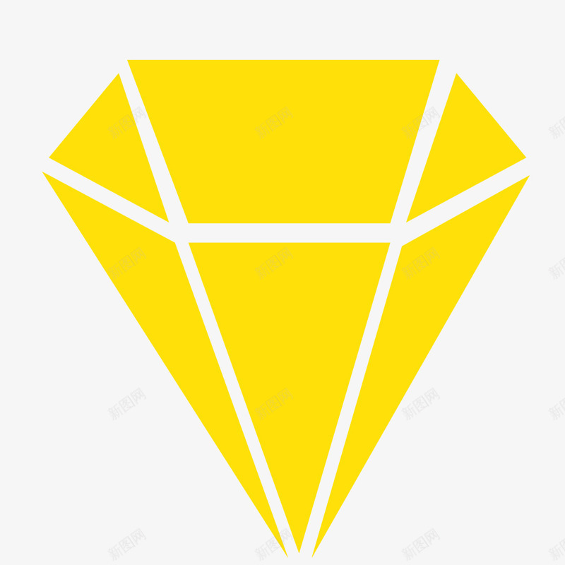 黄色卡通钻石png免抠素材_88icon https://88icon.com 卡通 手绘 钻石 黄色