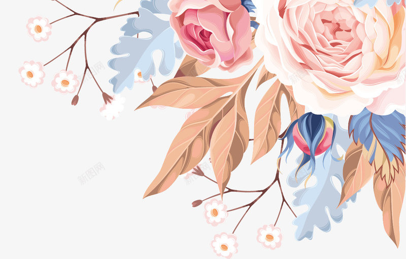 水彩鲜花png免抠素材_88icon https://88icon.com 卡通 手绘 新图 新图网详情 水彩 玫瑰花 粉色 花朵 鲜花