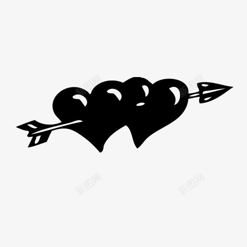 黑白爱情元素png免抠素材_88icon https://88icon.com 情人节 手绘 爱情 示爱 黑色
