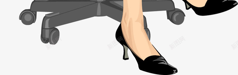 手绘老板椅上的女士矢量图ai免抠素材_88icon https://88icon.com 办公 手绘 椅上的女士 老板 矢量图