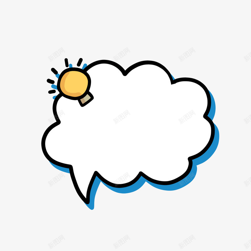 白色语言气泡png免抠素材_88icon https://88icon.com 卡通气泡 卡通灯泡 对话框 白色 背景装饰