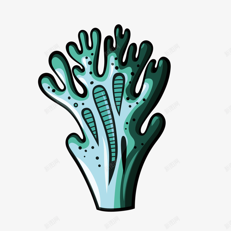 手绘绿色珊瑚png免抠素材_88icon https://88icon.com png手绘 免抠图 卡通 可爱 海底世界 珊瑚 绿色