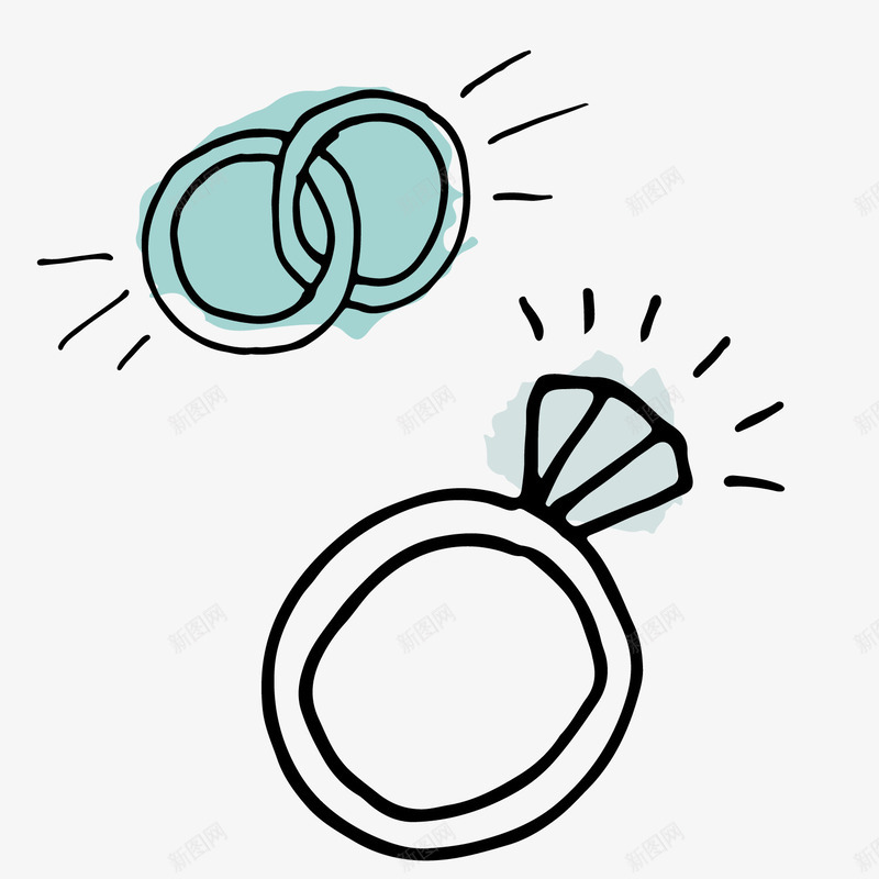 砖石矢量图ai免抠素材_88icon https://88icon.com 戒指 手绘 插图 爱情 砖石 网页设计 蓝色 矢量图