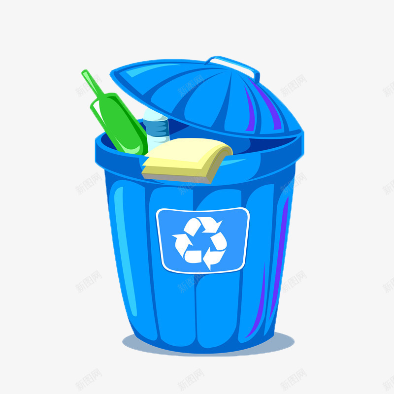 合理利用垃圾分类psd免抠素材_88icon https://88icon.com 垃圾 垃圾分类 垃圾桶 循环利用