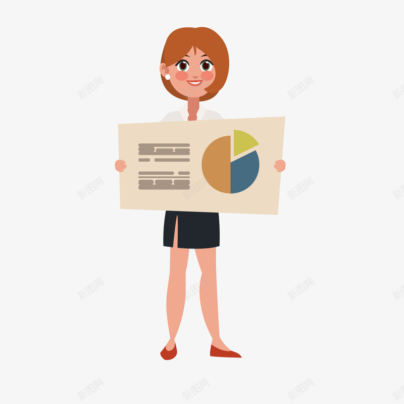 一个拿着案例图的女白领矢量图ai免抠素材_88icon https://88icon.com 上班 会议 办公 卡通人物 女性 工作 都市 矢量图