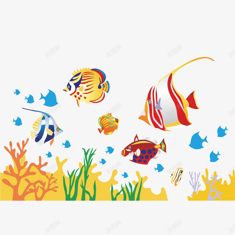 海底世界png免抠素材_88icon https://88icon.com 水草 海底 鱼