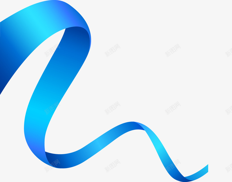 蓝色丝带飘带png免抠素材_88icon https://88icon.com 丝带 动态飘带 织带 蓝色 蓝色纽带 飘带