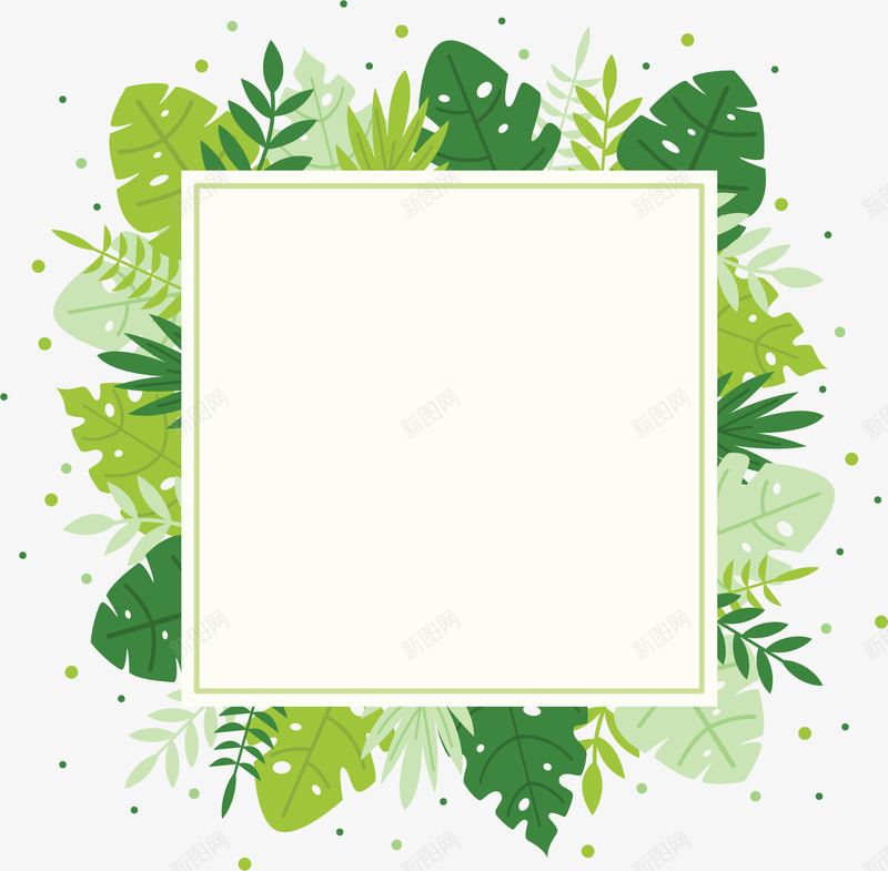 小清新夏天绿色树叶矢量图ai免抠素材_88icon https://88icon.com 夏天 夏天树叶 小清新 树叶 树叶边框 矢量png 矢量图
