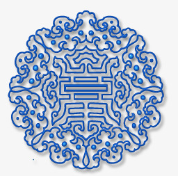 蓝色古典云纹图案png免抠素材_88icon https://88icon.com 云纹 图案png素材 蓝色古典