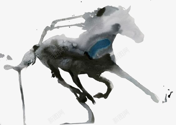 奔跑的马png免抠素材_88icon https://88icon.com 动物 奔跑 水彩 马匹 骏马