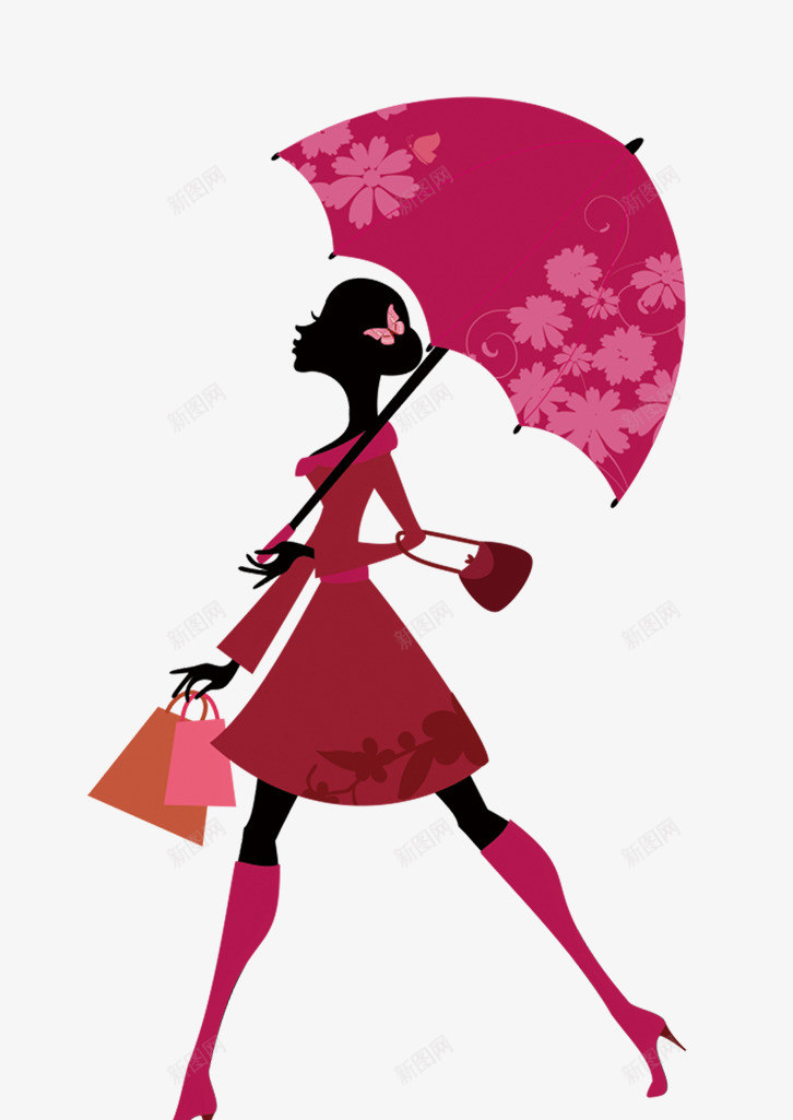 靓丽都市女性png免抠素材_88icon https://88icon.com 购物女性