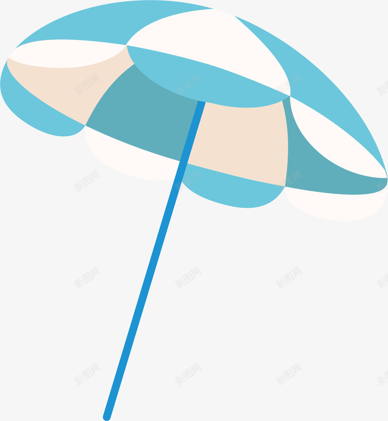 水彩蓝色太阳伞矢量图ai免抠素材_88icon https://88icon.com 保护 夏天 太阳伞 挡光 粉色 蓝色 防护 矢量图