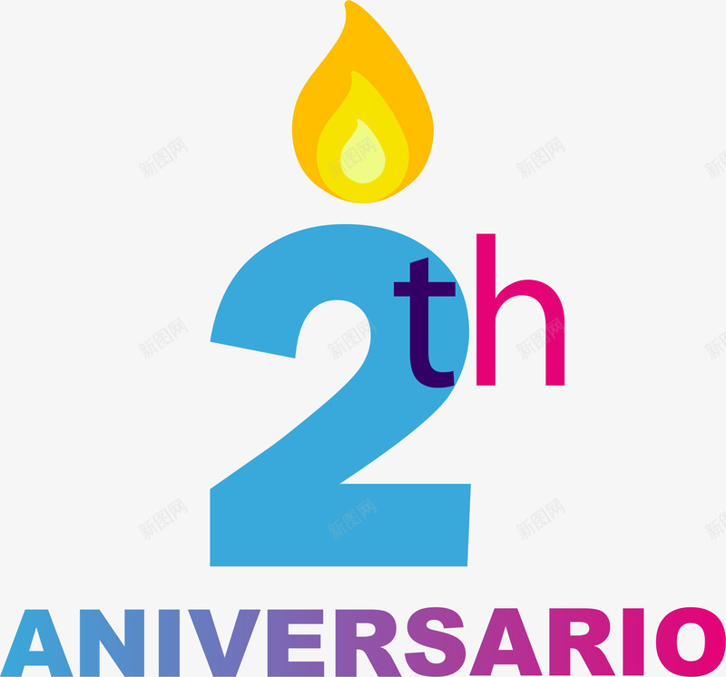 创意2周年png免抠素材_88icon https://88icon.com 2周年 两周年 创意 周年 彩色 烛火 矢量创意