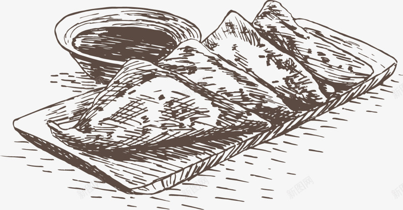 素描棕色饭团png免抠素材_88icon https://88icon.com 棕色饭团 灰色碟子 素描杯子 素描饭团 美味饭团 食品