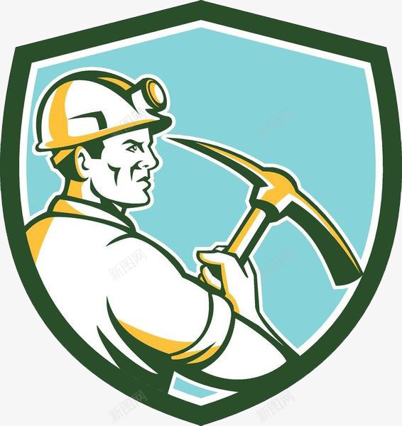 矿工拿着铁锹插画png免抠素材_88icon https://88icon.com 安全帽 安全生产 开采矿工具 生产 男性插画 矿工拿着铁锹插画 镐