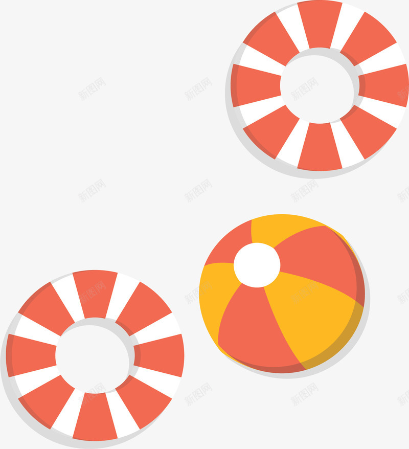 橘红色皮球游泳圈矢量图ai免抠素材_88icon https://88icon.com 夏天 夏天度假 橘红色 泳圈 皮球 矢量png 矢量图