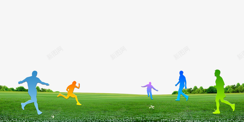 绿色操场运动的人psd免抠素材_88icon https://88icon.com 体育运动 奔跑 绿色操场 运动 锻炼