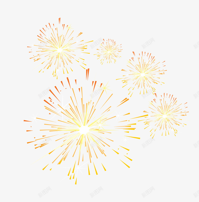 金色简约烟花装饰图案png免抠素材_88icon https://88icon.com 云海 免抠PNG 烟花特效 特效 简约 装饰图案 金色