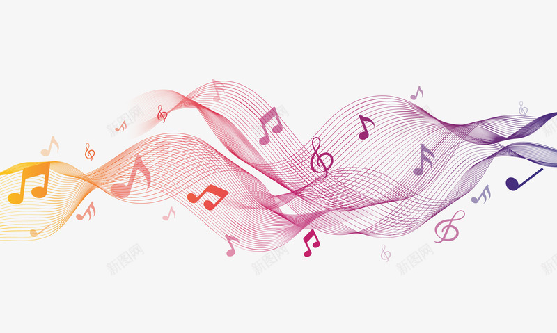 音符矢量图eps免抠素材_88icon https://88icon.com PNG免扣图下载 乐章 五线谱 彩绘音符 矢量图 装饰 跃动 金色 音乐 音符花边