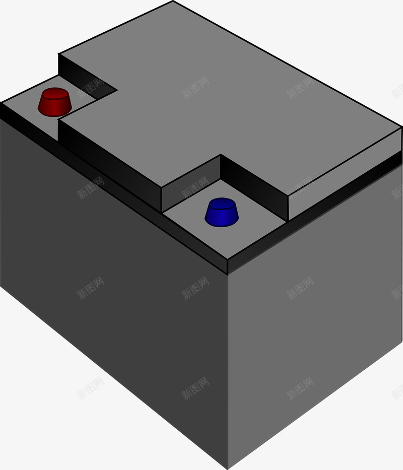 灰色的电瓶png免抠素材_88icon https://88icon.com 正负极 灰色 电动车 电瓶