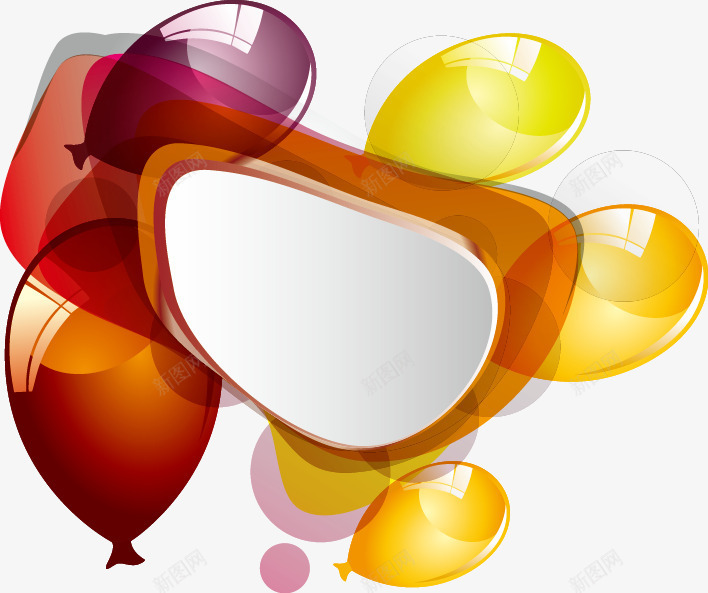 创意七彩泡泡边框png免抠素材_88icon https://88icon.com 七彩 创意 泡泡 语言框