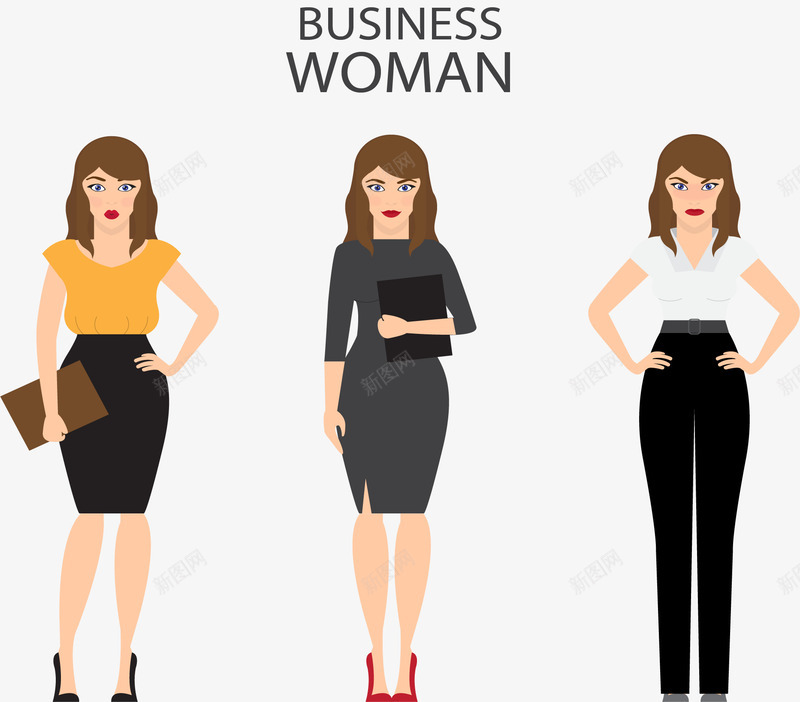 成熟商务白领女性矢量图eps免抠素材_88icon https://88icon.com 女强人 成熟女性 白领女性 矢量素材 都市女白领 矢量图