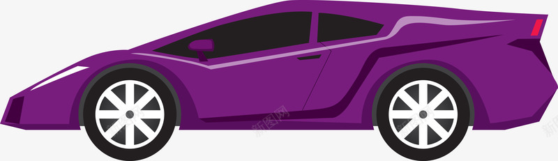 卡通紫色豪华跑车png免抠素材_88icon https://88icon.com Q版汽车 交通工具 卡通豪车 手绘汽车 汽车 紫色 豪车 跑车 车身 高级车