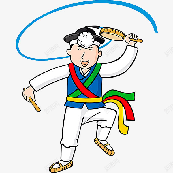 人物朝鲜族敲鼓民族服饰png免抠素材_88icon https://88icon.com 卡通甩绳子牛仔 戴帽子 敲鼓庆祝 朝鲜民族服饰 民族特色帽子 民族特色服饰 甩绳子 节日庆典