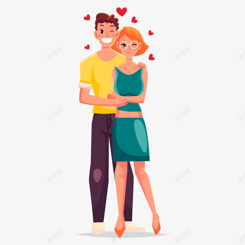 情人节拥抱的情侣插画矢量图ai免抠素材_88icon https://88icon.com 幸福 快乐 情人节 情侣 拥抱 爱心 生活 青年 矢量图