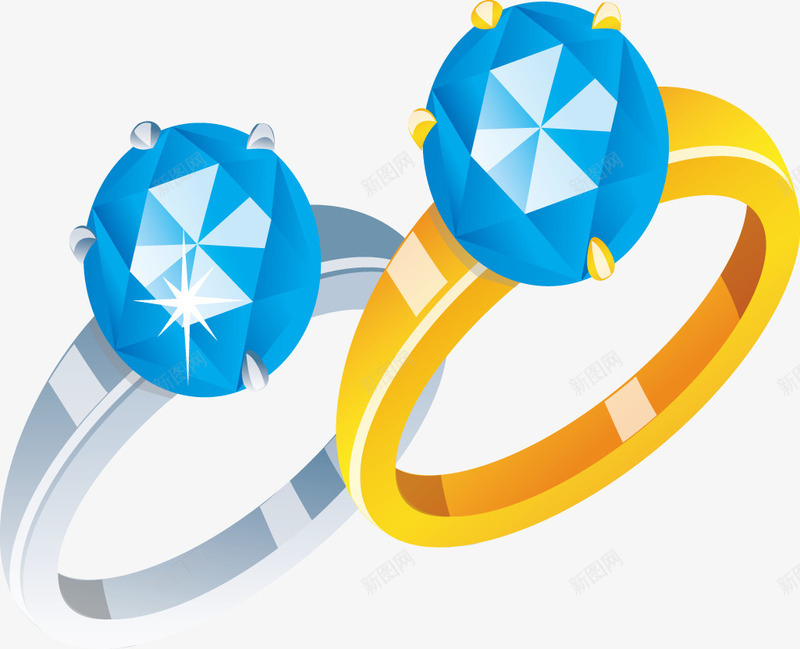 创意结婚四爪钻戒图矢量图ai免抠素材_88icon https://88icon.com 商品 戒指 结婚 钻石 矢量图