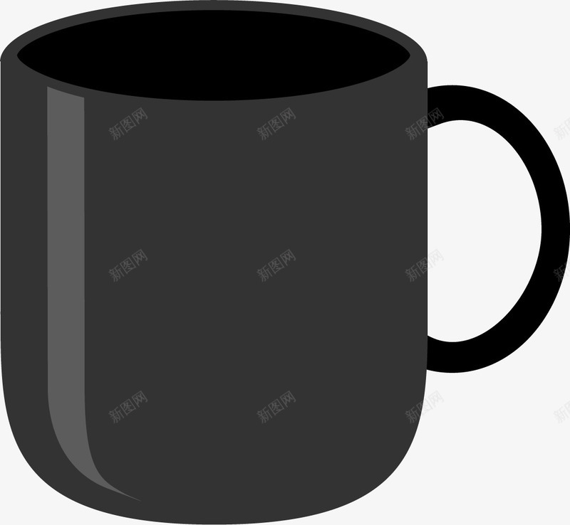 黑色磨砂杯png免抠素材_88icon https://88icon.com 杯子 磨砂材质 磨砂杯 马克杯 马克磨砂杯 黑色