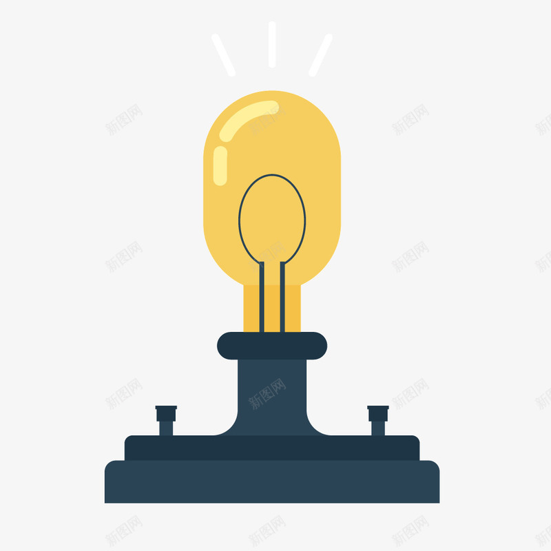 老式白炽灯泡矢量图ai免抠素材_88icon https://88icon.com 底座灯泡 白炽灯 老式 矢量图