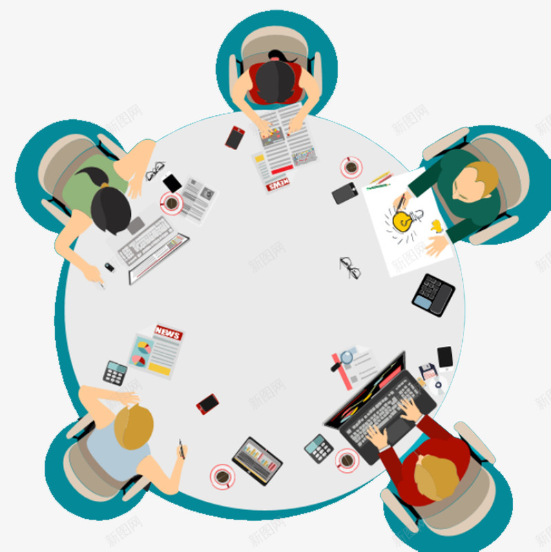 商务会议桌png免抠素材_88icon https://88icon.com PPT 会议 免抠PNG素材 创意 食物