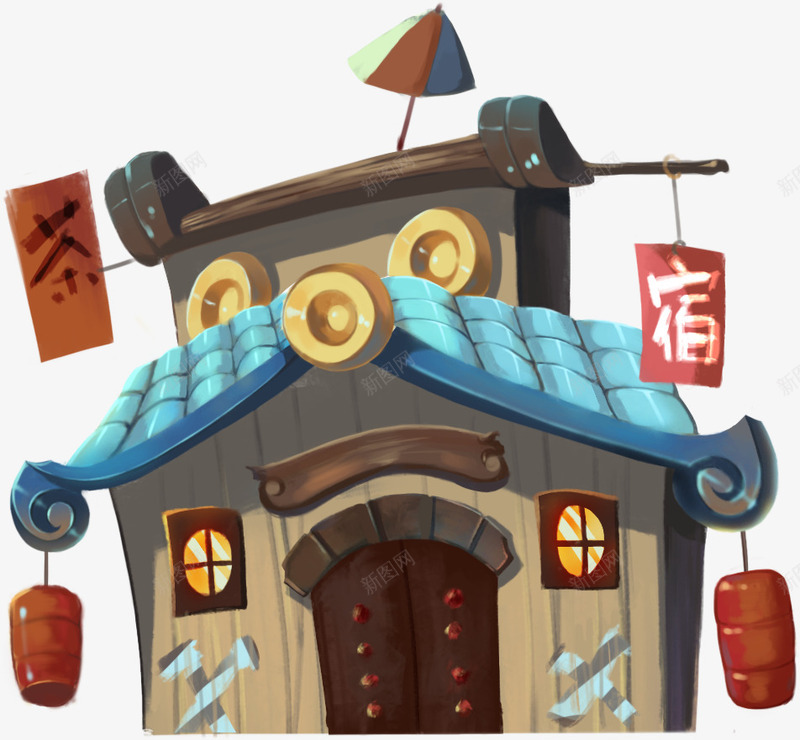卡通酒店房屋q版png免抠素材_88icon https://88icon.com 卡通 房屋 酒店