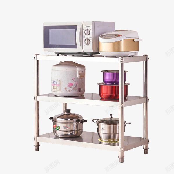 立式落地置物架png免抠素材_88icon https://88icon.com 不锈钢案面 厨房案台 厨房置物架 多用案台 承重案台 滚轮案台