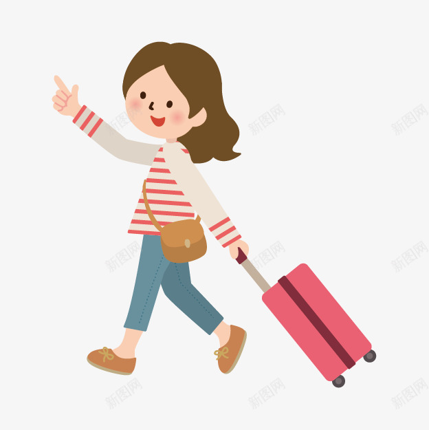 手绘人物出游的女孩png免抠素材_88icon https://88icon.com 人物剪影 出游 卡通人物图片 卡通小人图案 卡通小人图片 卡通小人素描 女孩 手绘素材 拉杆箱 插画