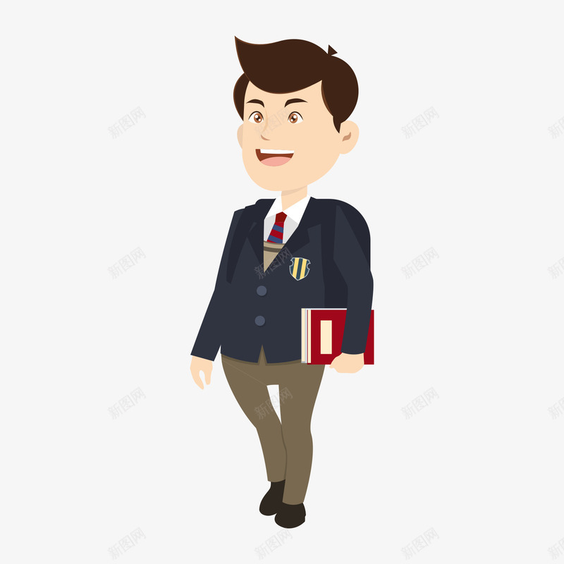 拿着红色书本的校服男生矢量图ai免抠素材_88icon https://88icon.com 教学 校服 校服男生 男生 红色 红色书本 矢量图
