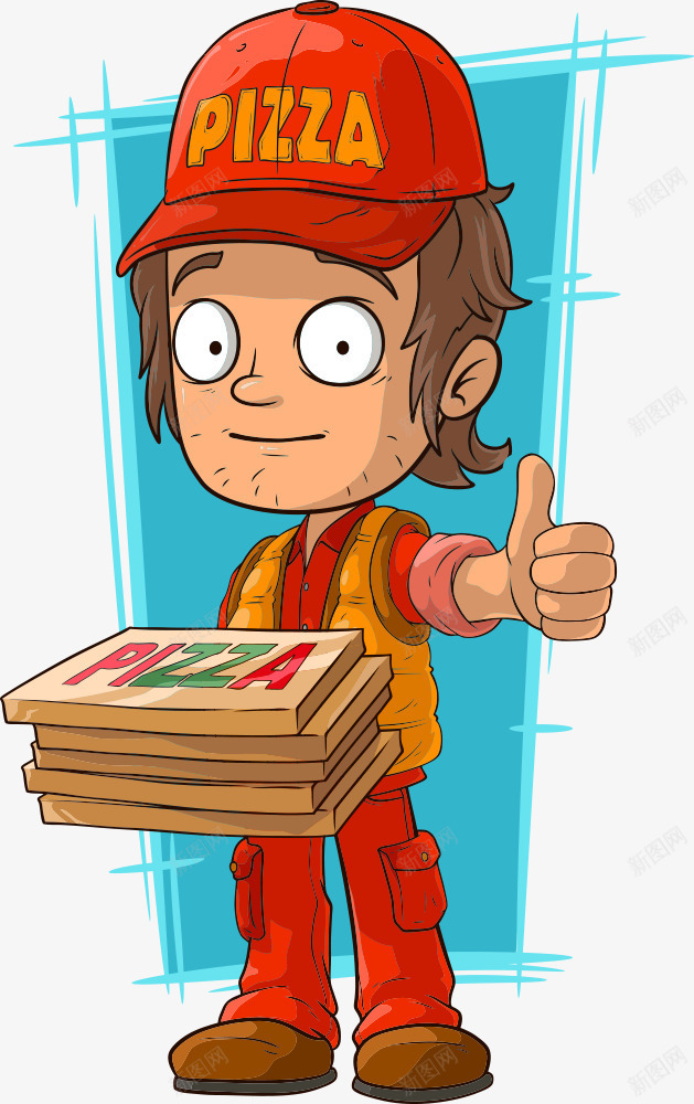 披萨外卖人物矢量图eps免抠素材_88icon https://88icon.com 外卖人物 披萨 披萨外卖 披萨外卖人物 送货员 矢量图