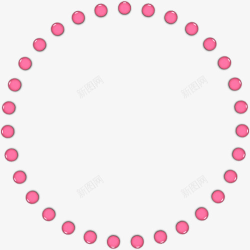 红色边框png免抠素材_88icon https://88icon.com 圆形边框 珠子 相框 红色