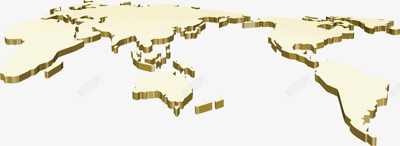 金属世界地图png免抠素材_88icon https://88icon.com 世界地图 立体 金属 金属块 金色