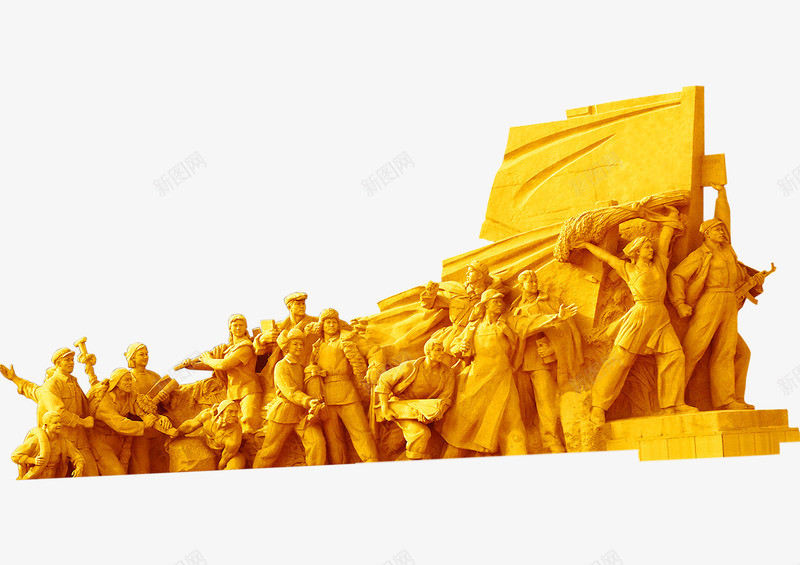 抗日战争胜利铁血铸军魂红军长征png免抠素材_88icon https://88icon.com 交战 建党 建党周年 建军 抗战 黄色