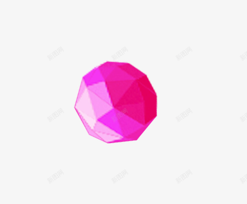 球体png免抠素材_88icon https://88icon.com 块状球体 玫红色 立体球体