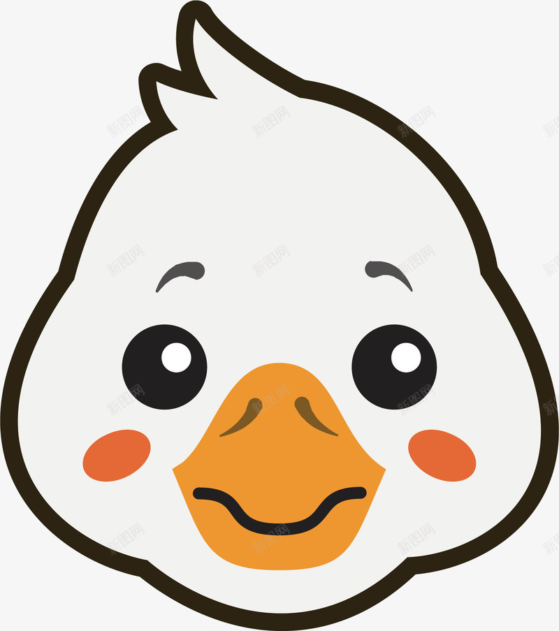 可爱的大白鸭子矢量图ai免抠素材_88icon https://88icon.com 创意 卡通手绘 可爱 商务 白色 装饰 鸭子 矢量图