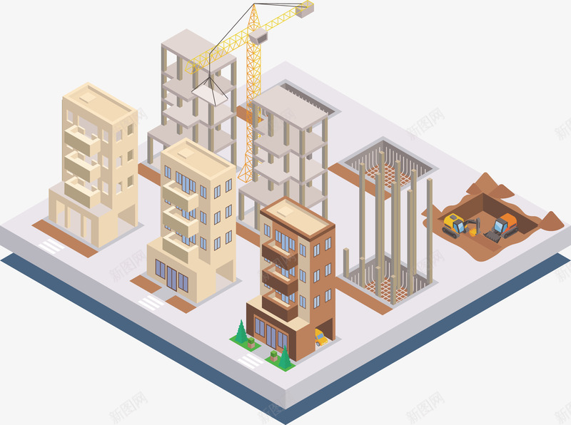 高楼房屋建造过程矢量图eps免抠素材_88icon https://88icon.com 房屋PNG 房屋建筑 房屋建造过程 矢量过程 过程 矢量图