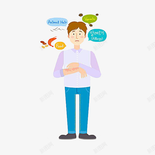 导致皮肤过敏的原因分析png免抠素材_88icon https://88icon.com 医疗 卡通手绘 皮肤过敏 装饰
