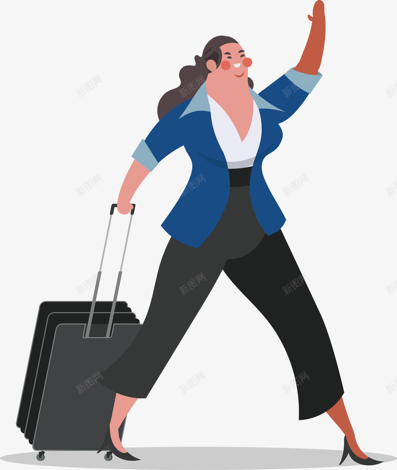着急的旅游客png免抠素材_88icon https://88icon.com 出差 商务出行 国庆出游 国庆出行 矢量png