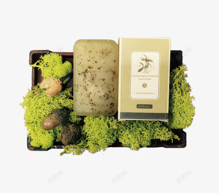 自然绿色有机香皂png免抠素材_88icon https://88icon.com 有机 纯天然 绿色 荷荷巴果 荷荷巴油 香皂